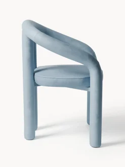 Westwing Collection Silla con reposabrazos de terciopelo Calan^ Sillas