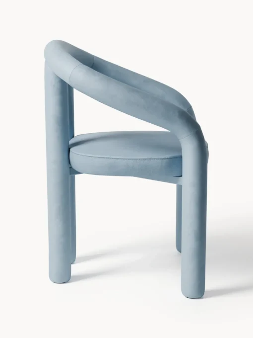 Westwing Collection Silla con reposabrazos de terciopelo Calan^ Sillas