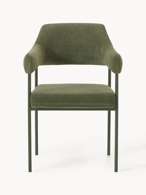 Westwing Collection Silla con reposabrazos de pana Zoe