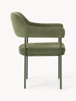 Westwing Collection Silla con reposabrazos de pana Zoe