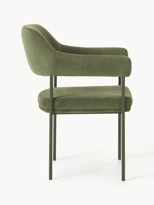 Westwing Collection Silla con reposabrazos de pana Zoe