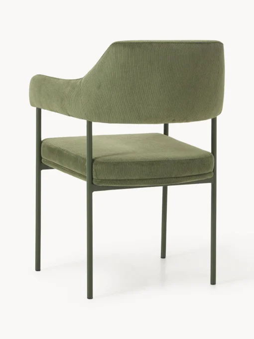 Westwing Collection Silla con reposabrazos de pana Zoe