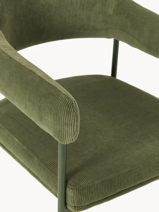 Westwing Collection Silla con reposabrazos de pana Zoe