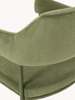 Westwing Collection Silla con reposabrazos de pana Zoe