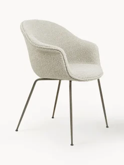 GUBI Silla con reposabrazos en tejido bouclé Bat