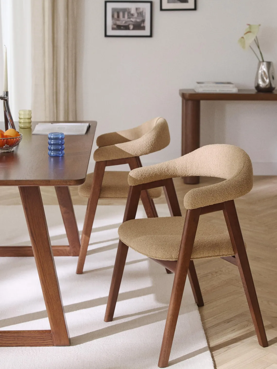 Westwing Collection Silla con reposabrazos tapizada en tejido bouclé Nik^ Sillas Con Reposabrazos|Sillas