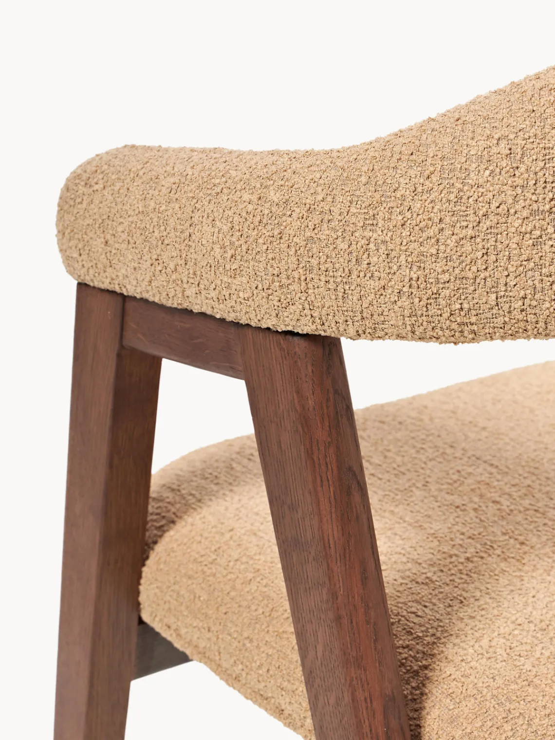 Westwing Collection Silla con reposabrazos tapizada en tejido bouclé Nik^ Sillas Con Reposabrazos|Sillas