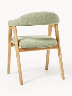 Westwing Collection Silla con reposabrazos tapizada en tejido bouclé Nik^ Sillas Con Reposabrazos|Sillas