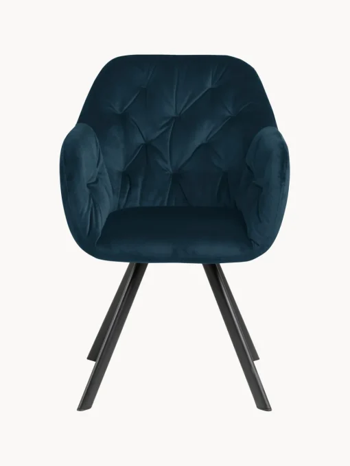 Silla con repozabrazos de terciopelo Lola^ Sillas Con Reposabrazos|Sillas