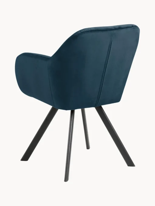 Silla con repozabrazos de terciopelo Lola^ Sillas Con Reposabrazos|Sillas