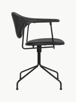 GUBI Silla de escritorio de cuero giratoria Masculo