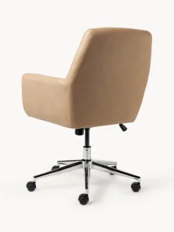 Westwing Collection Silla de escritorio de piel sintética con reposabrazos Benson, altura regulable^ Sillas De Escritorio|Sillas De Escritorio