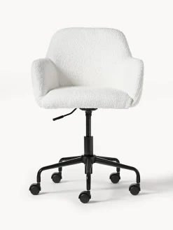 Westwing Collection Silla de escritorio en tejido bouclé Lucie