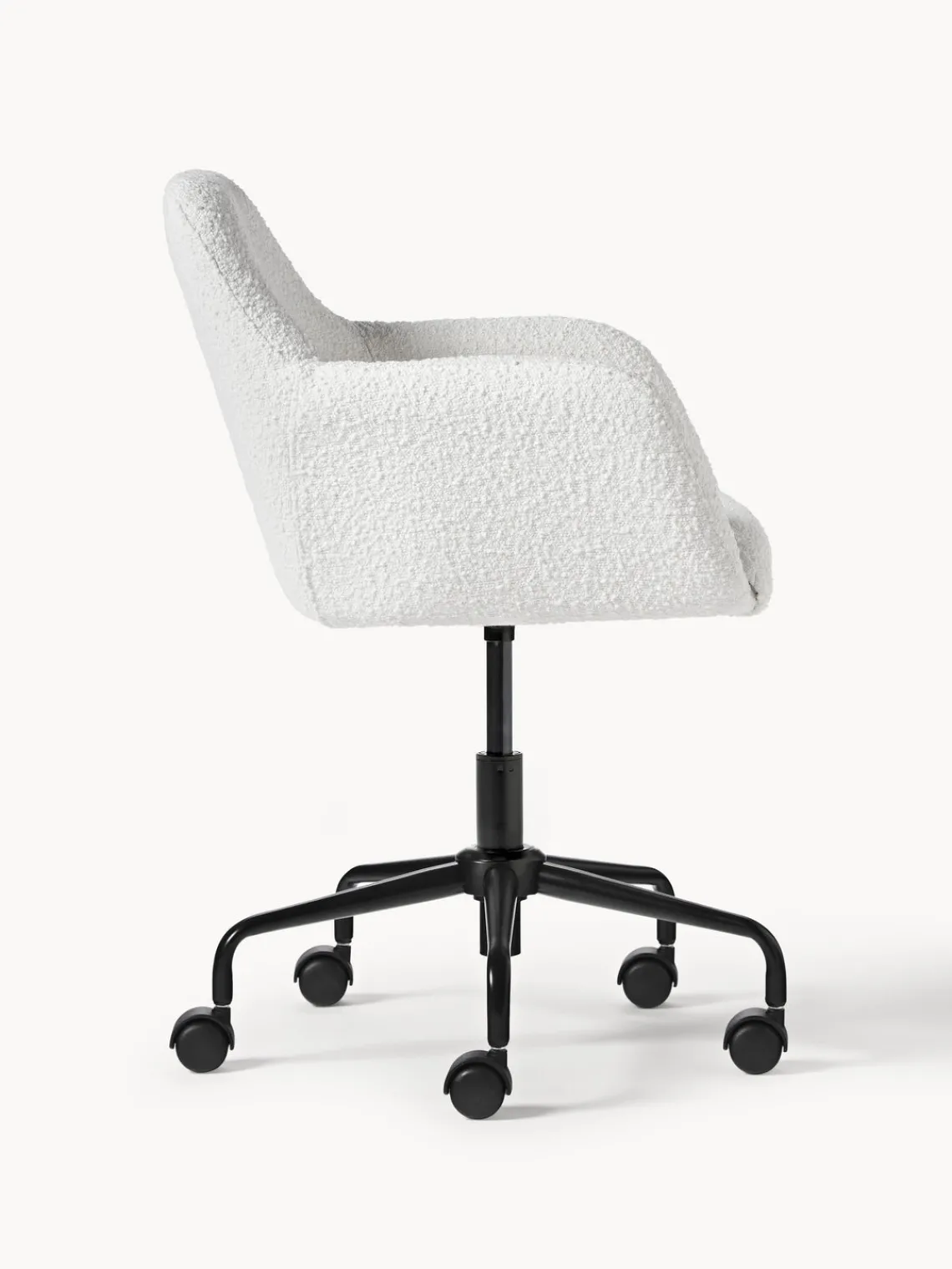 Westwing Collection Silla de escritorio en tejido bouclé Lucie