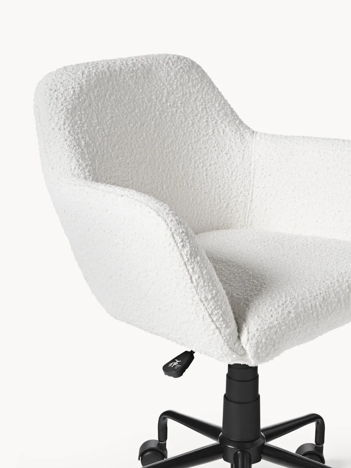 Westwing Collection Silla de escritorio en tejido bouclé Lucie