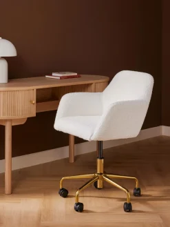 Westwing Collection Silla de escritorio en tejido bouclé Lucie^ Sillas De Escritorio|Sillas De Escritorio