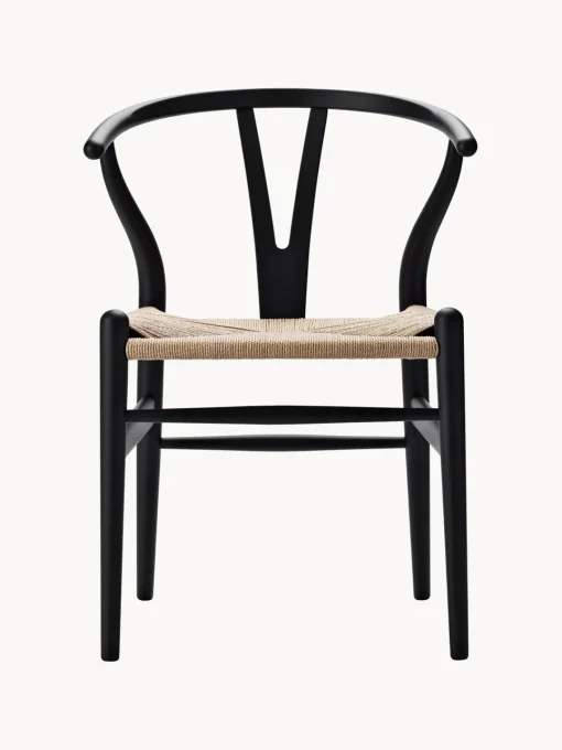 Carl Hansen & Søn Silla de madera con asiento tejido a mano CH24