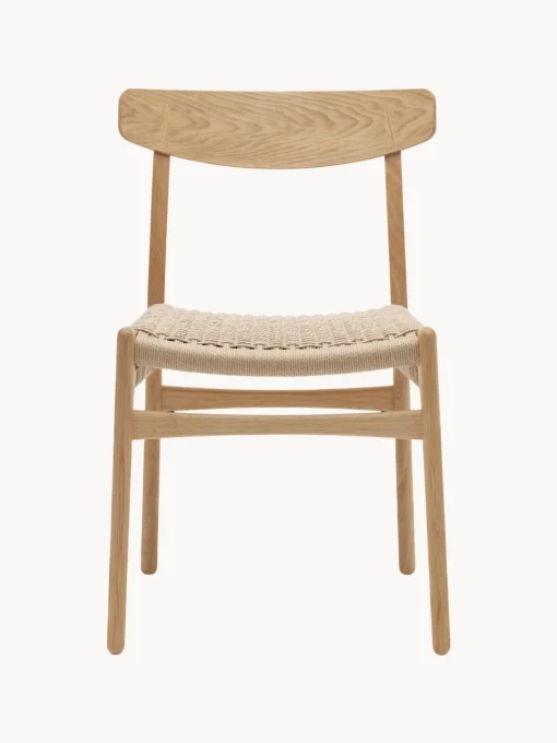 Carl Hansen & Søn Silla de madera con asiento tejido a mano CH23^ Sillas De Madera|Sillas