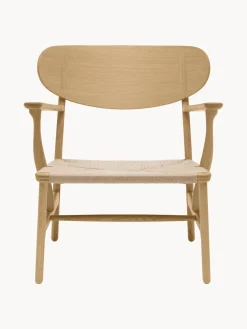 Carl Hansen & Søn Silla de madera con asiento tejido a mano CH22