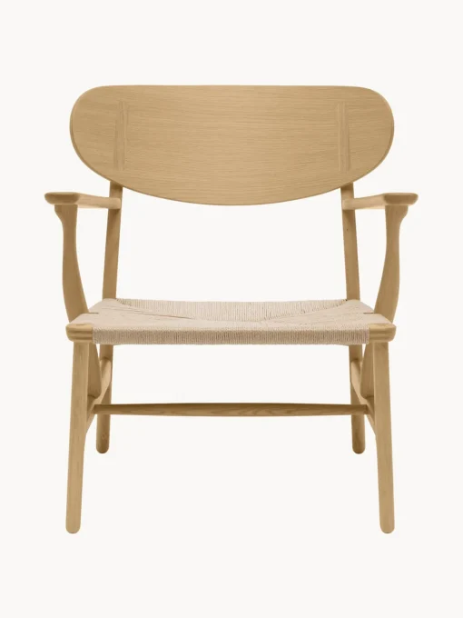 Carl Hansen & Søn Silla de madera con asiento tejido a mano CH22