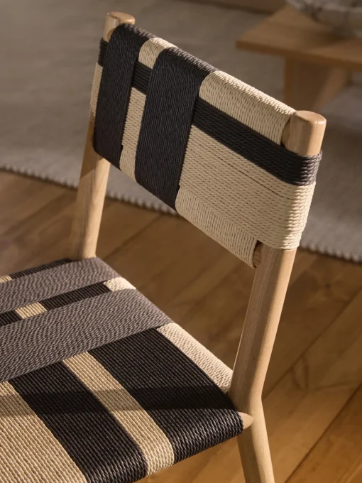 Westwing Collection Silla de madera de fresno Mani