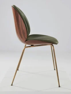 GUBI Silla de piel sintética con asiento Beetle^ Sillas