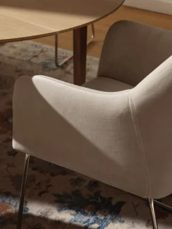 Westwing Collection Silla de terciopelo con reposabrazos Isla