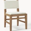 Westwing Collection Silla tapizada de madera Liano