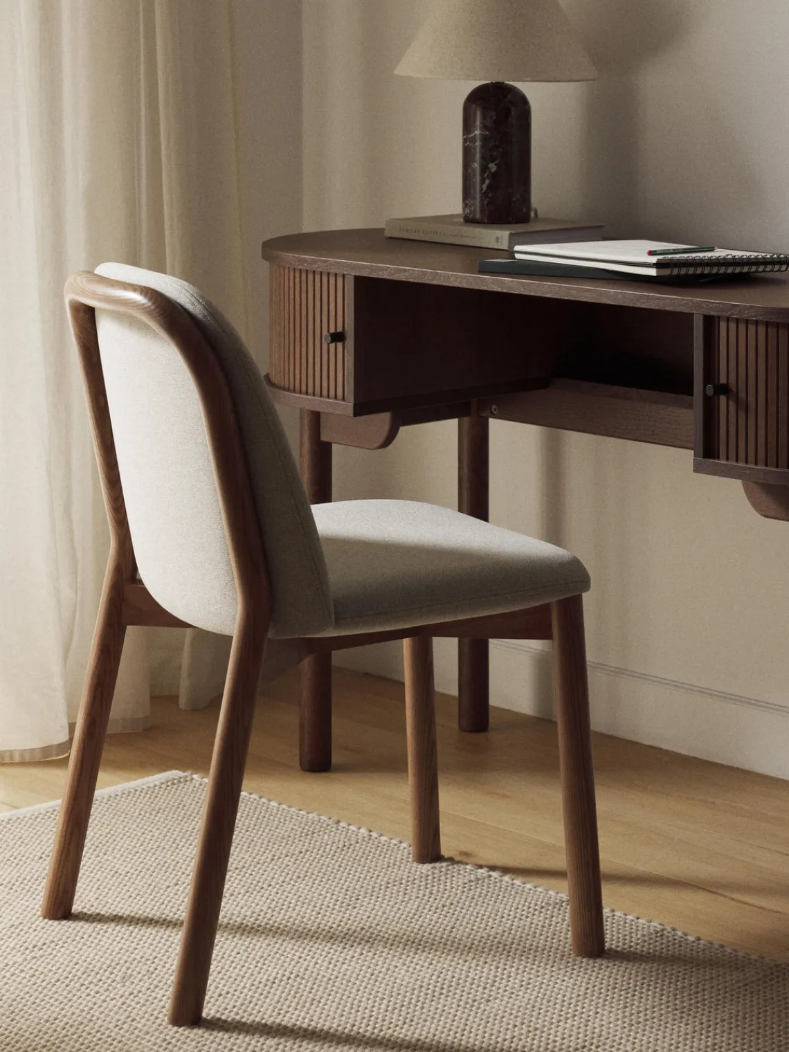 Westwing Collection Silla tapizada de madera de fresno Julie^ Sillas De Madera|Sillas