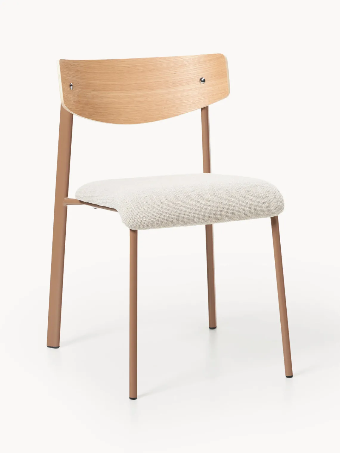 Westwing Collection Silla tapizada de madera de roble Nadia^ Sillas