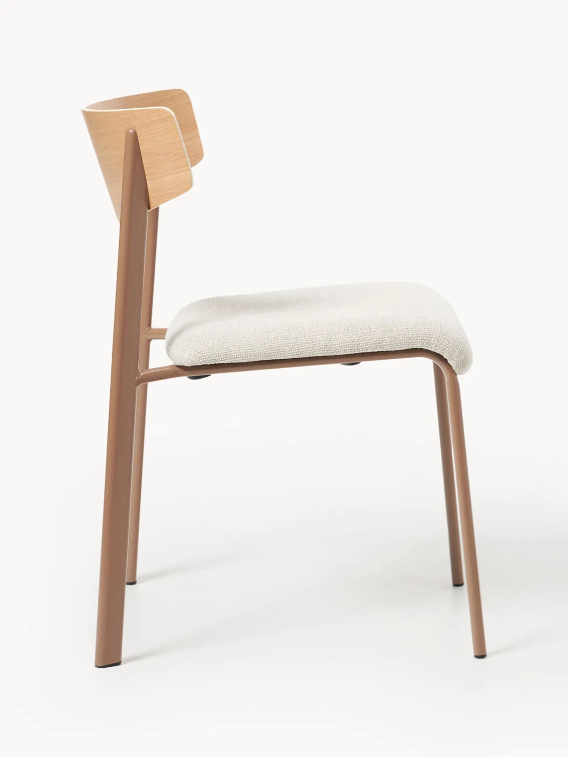 Westwing Collection Silla tapizada de madera de roble Nadia^ Sillas