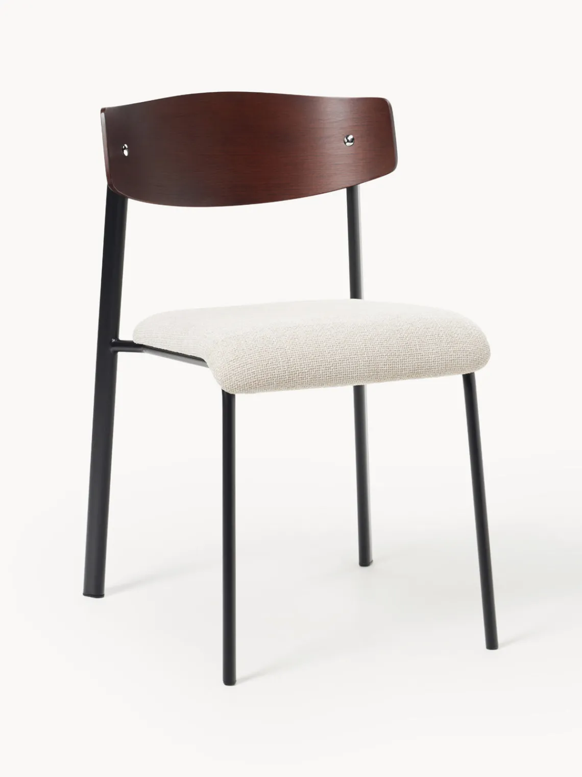 Westwing Collection Silla tapizada de madera de roble Nadia