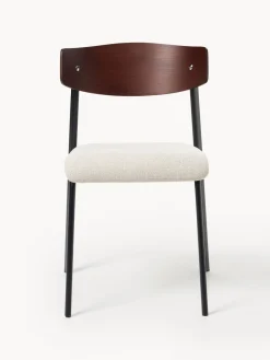 Westwing Collection Silla tapizada de madera de roble Nadia