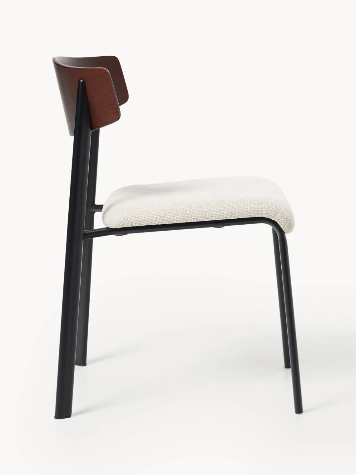 Westwing Collection Silla tapizada de madera de roble Nadia