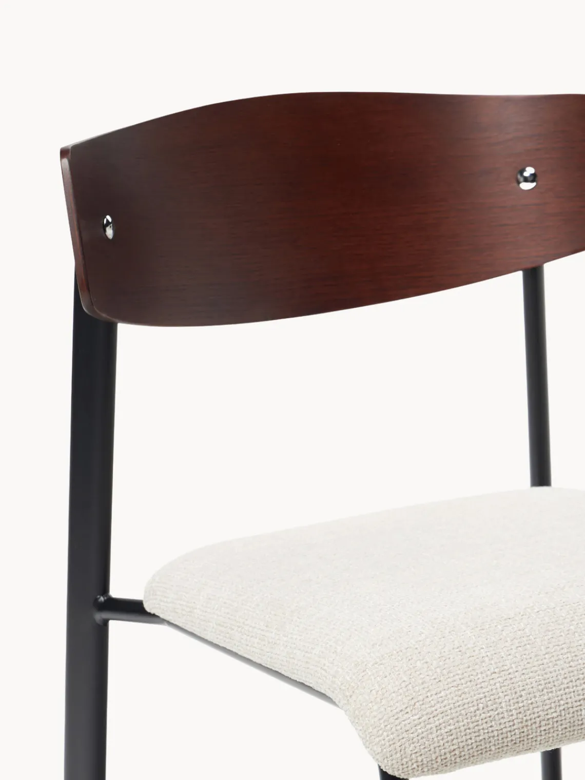 Westwing Collection Silla tapizada de madera de roble Nadia