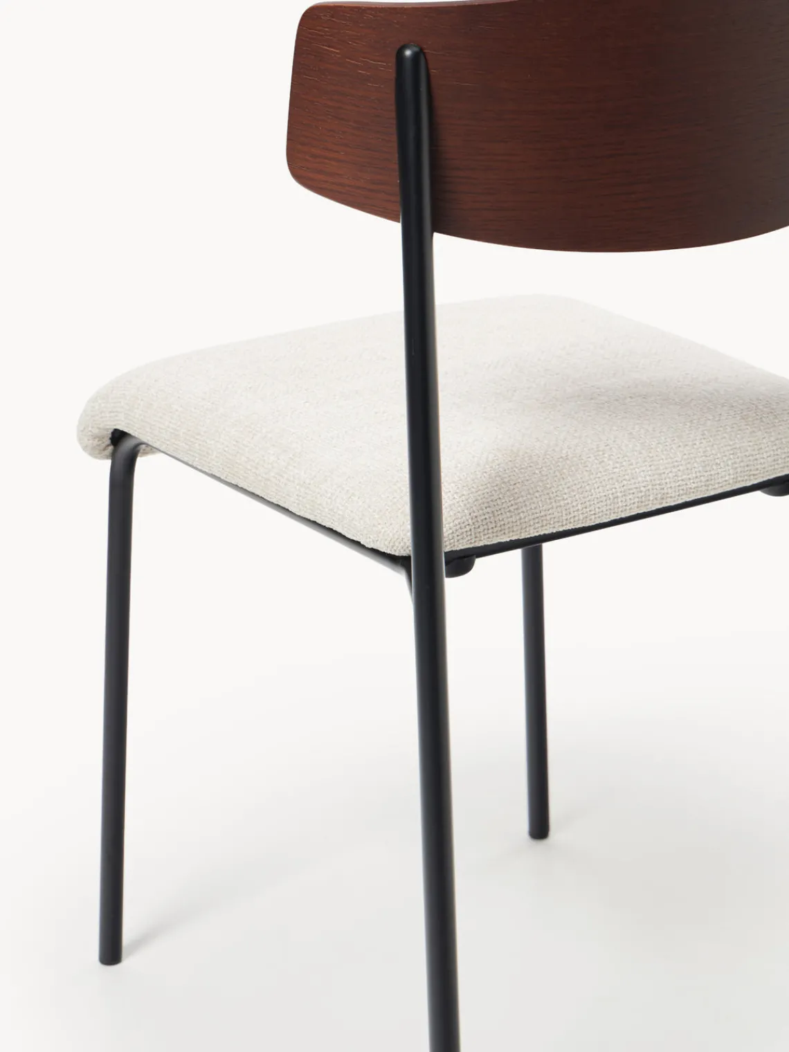 Westwing Collection Silla tapizada de madera de roble Nadia