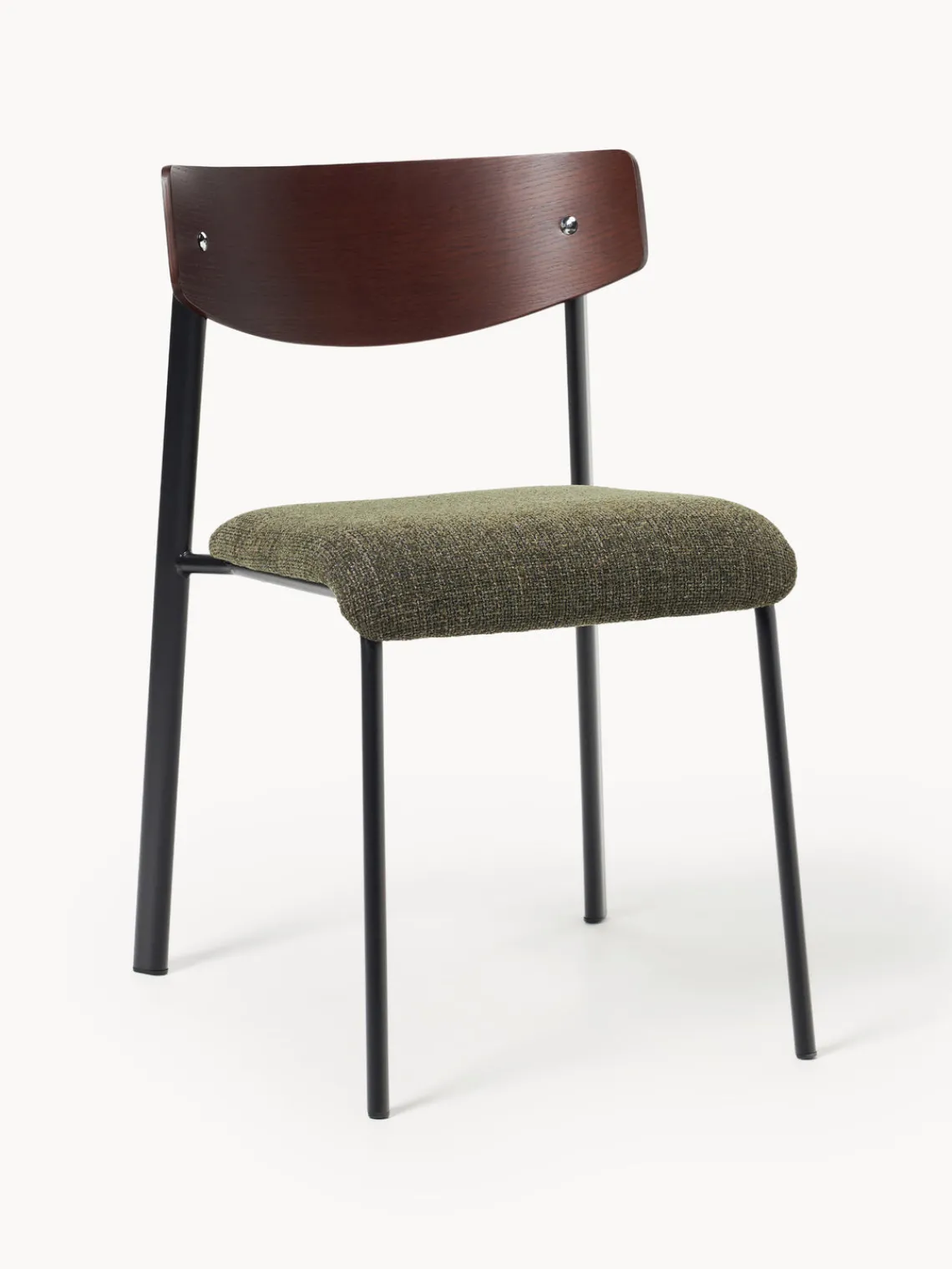 Westwing Collection Silla tapizada de madera de roble Nadia^ Sillas