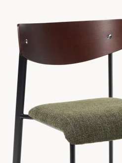 Westwing Collection Silla tapizada de madera de roble Nadia^ Sillas