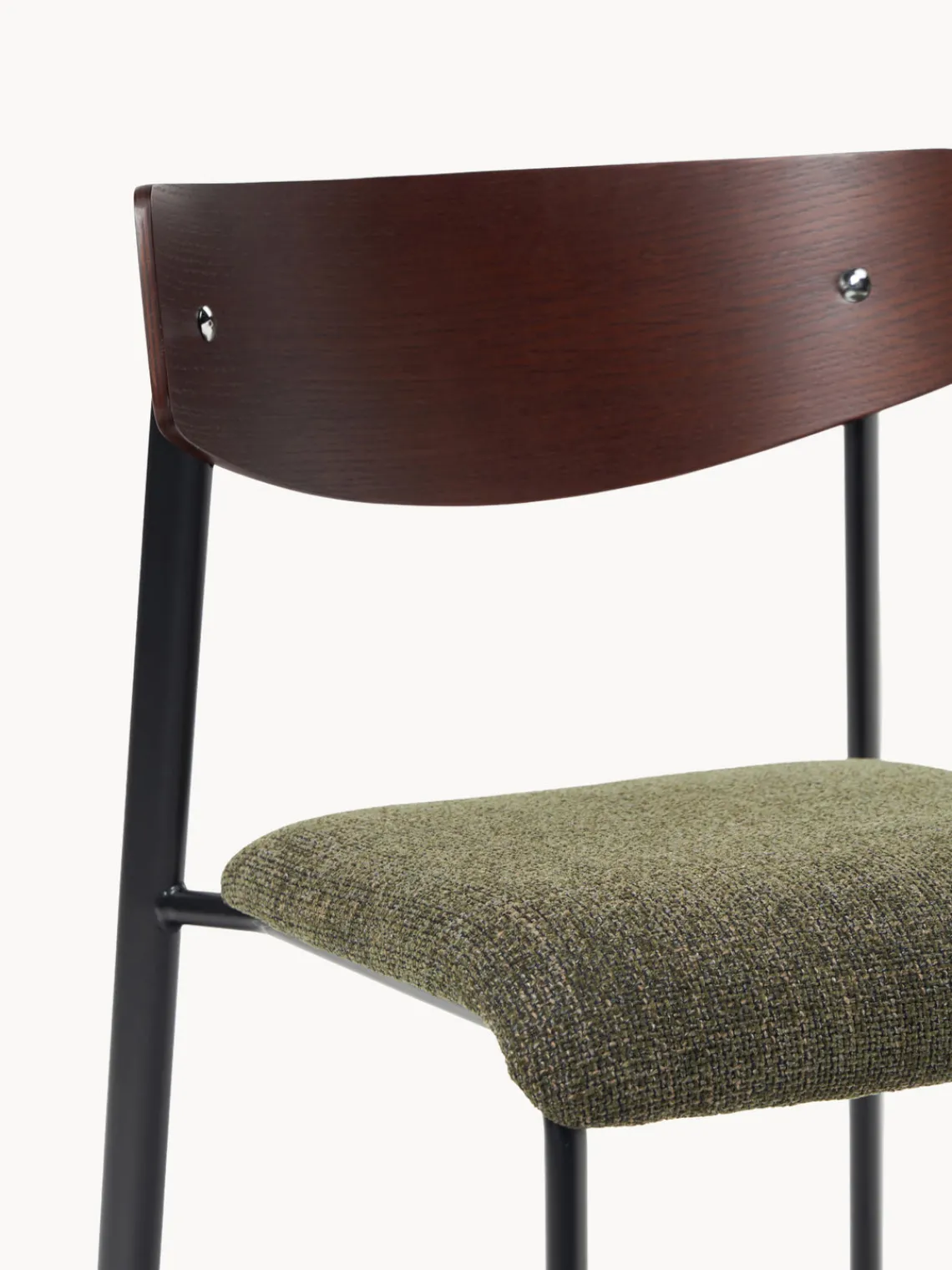 Westwing Collection Silla tapizada de madera de roble Nadia^ Sillas