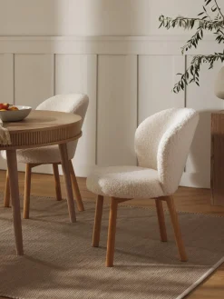 Westwing Collection Silla tapizada en borreguillo Serena^ Sillas