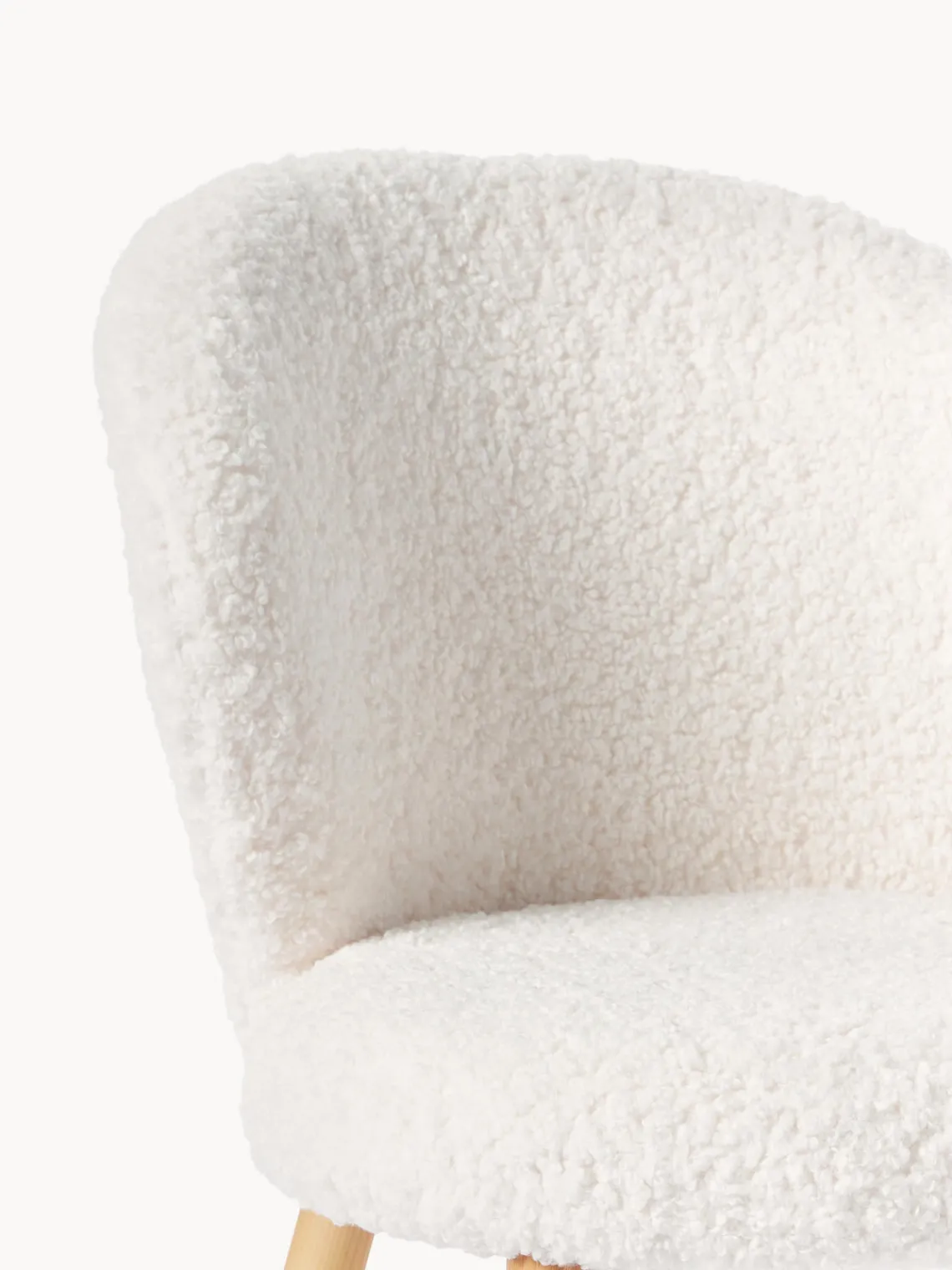 Westwing Collection Silla tapizada en borreguillo Serena^ Sillas