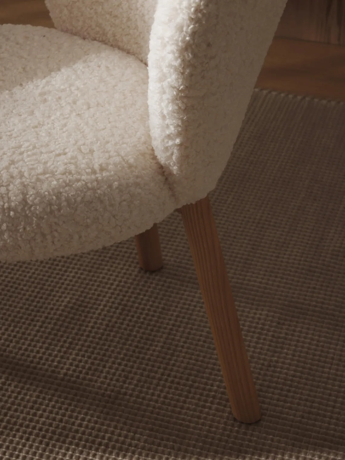 Westwing Collection Silla tapizada en borreguillo Serena^ Sillas