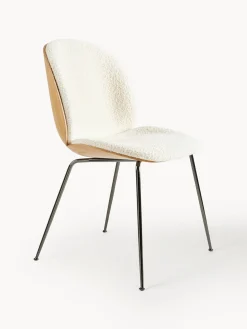 GUBI Silla tapizada en tejido bouclé con asiento Beetle^ Sillas
