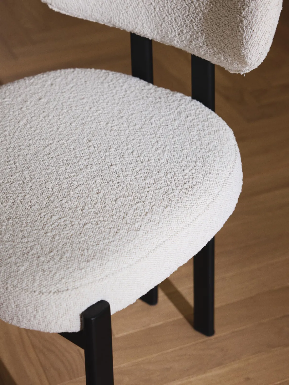 Westwing Collection Silla tapizada en tejido bouclé Adrien