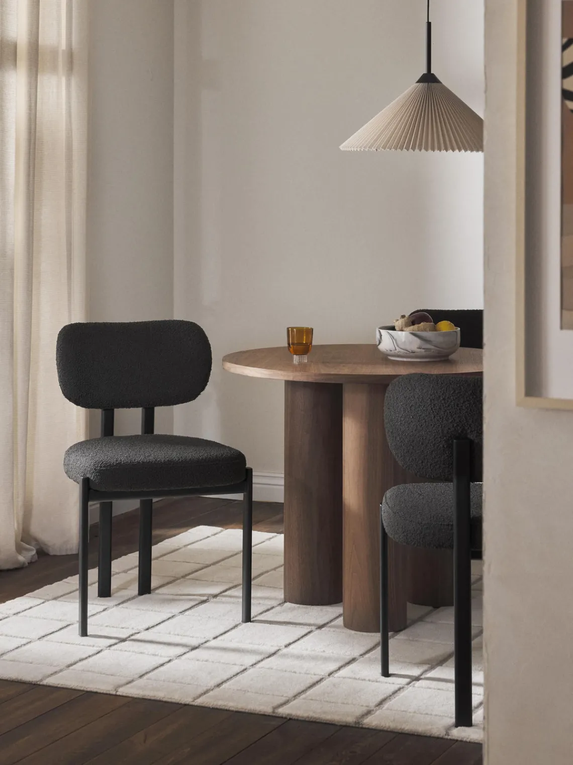 Westwing Collection Silla tapizada en tejido bouclé Adrien^ Sillas