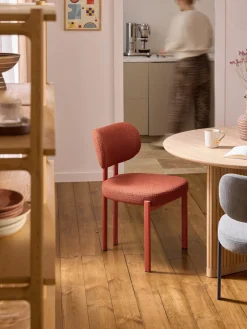 Westwing Collection Silla tapizada en tejido bouclé Adrien^ Sillas