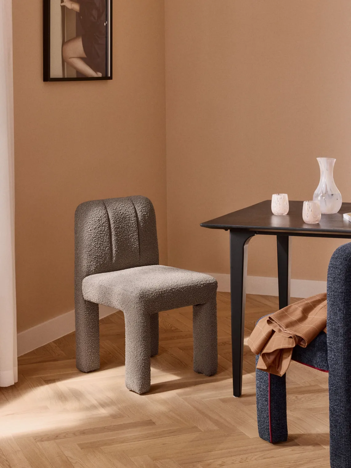 Westwing Collection Silla tapizada en tejido bouclé Lukas^ Sillas