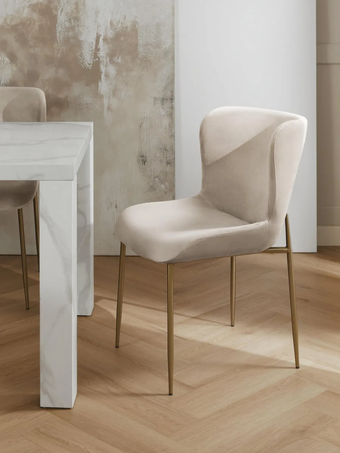 Westwing Collection Silla tapizada en terciopelo Tess^ Sillas