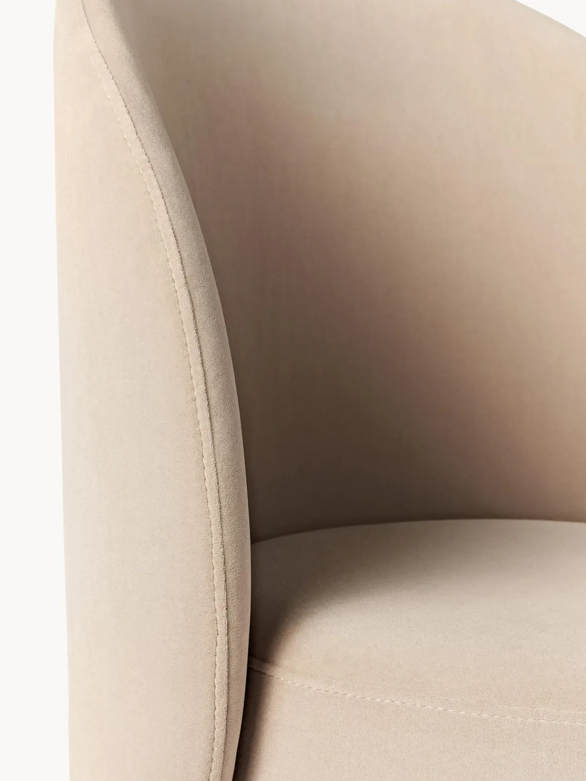 Westwing Collection Silla tapizada en terciopelo Zeyno