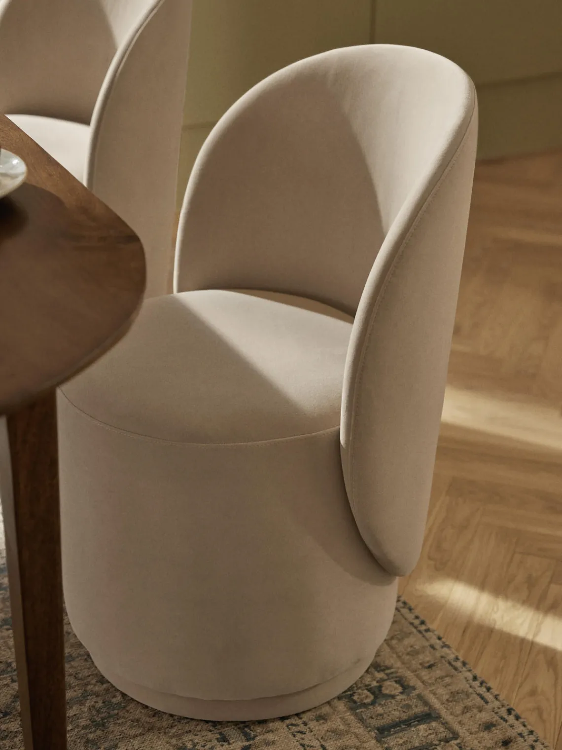 Westwing Collection Silla tapizada en terciopelo Zeyno